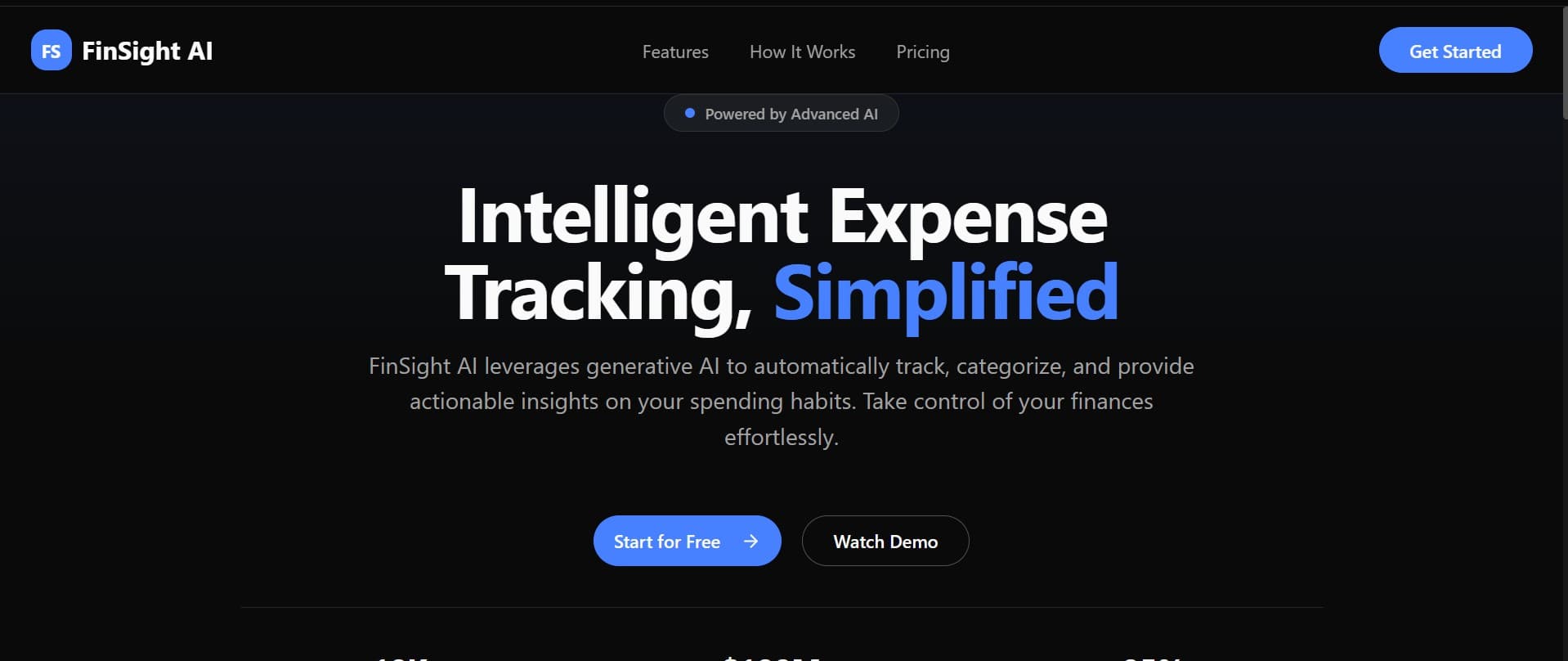 Finsight AI Dashboard